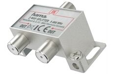 Hama Breitband-Kabelverteiler, 2-fach (silber)