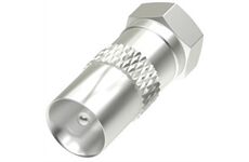 Hama F-Stecker>Koax-Stecker (silber)