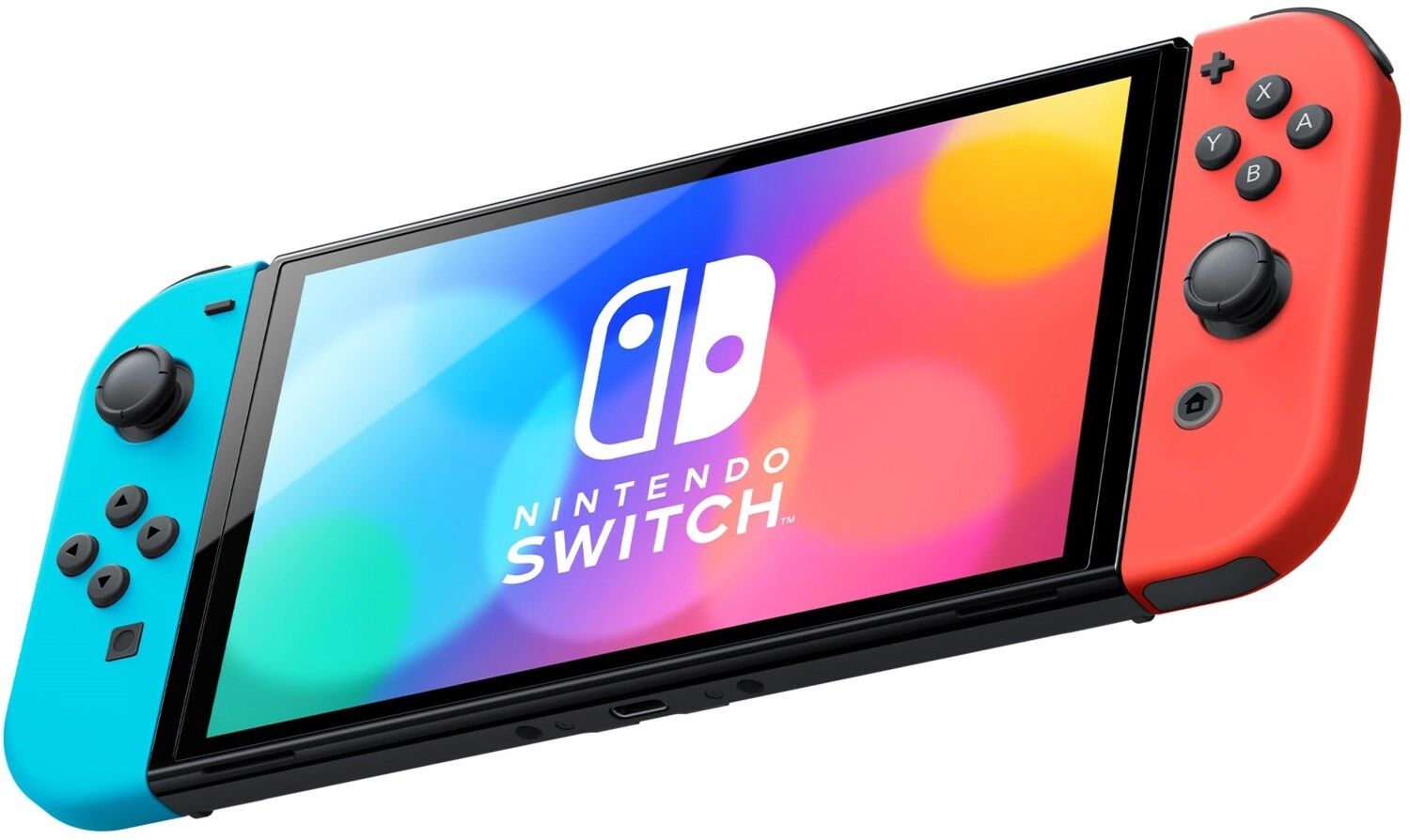 Nintendo Switch GD6112 Switch Nintendo Switch Nintendo Switch Konsole (OLED-Modell) (neon rot/neon blau
