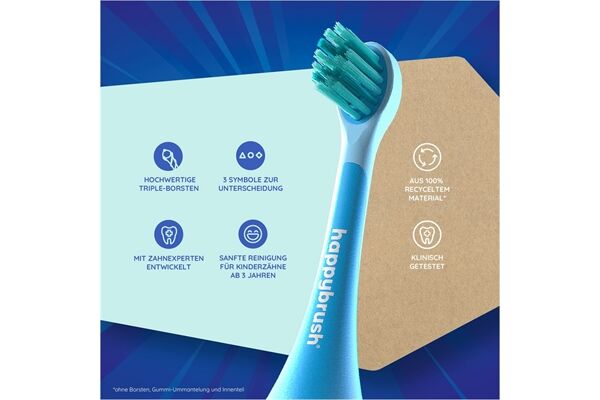 happybrush ECO VIBE KIDS Aufsteckbürsten