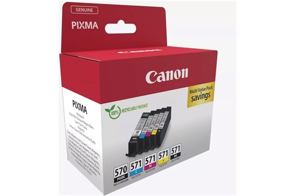 Canon CLI-571 schwarz+multicolor.