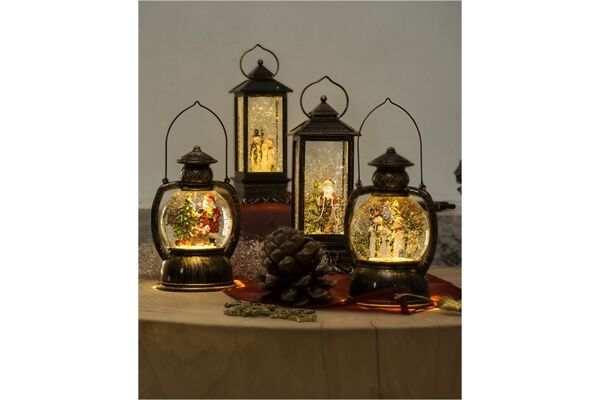 Konstsmide LED Kugellaterne Schneemannfamilie, w