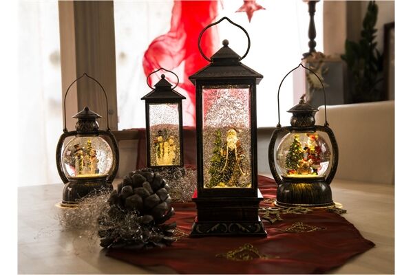 Konstsmide LED Kugellaterne Schneemannfamilie, w