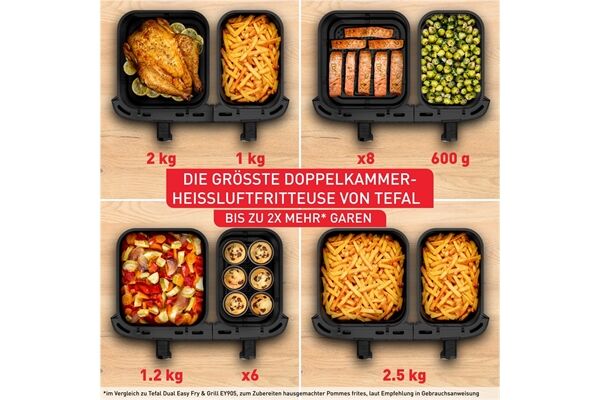 Tefal EY942H Dual Easy Fry XXL