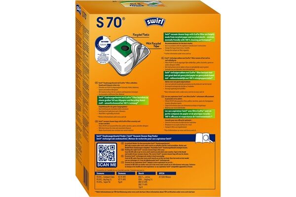 Swirl S 70 MP Plus AirSpace Staubsaugerbeutel