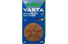 Varta V312 Hörgerätebatterie 6er Blister (schwarz)