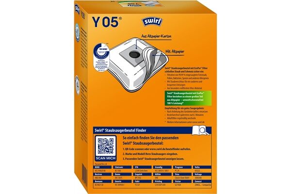 Swirl Y 05 MP Plus AirSpace Staubsaugerbeutel