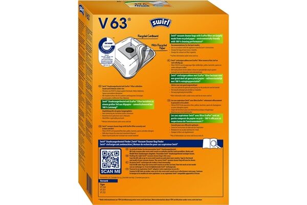 Swirl V 63 Micropor Staubsaugerbeutel