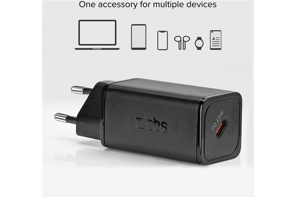 SBS USB-C GaN Mini-Wandladegerät (65W)