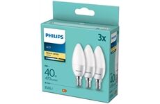 Philips LED 40W B35 E14 WW FR ND 3PF/6 DISC (schwarz)
