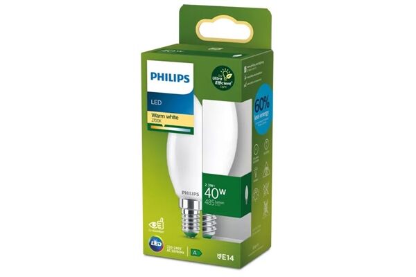 Philips LEDCLA 40W B35 E14 2700K FR UE SRT4