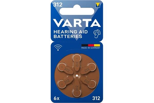 Varta V312 Hörgerätebatterie 6er Blister