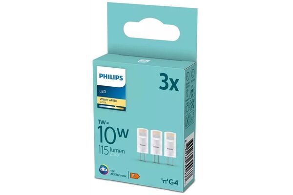 Philips LED 10W G4 WW 12V ND 3PF/6 DISC