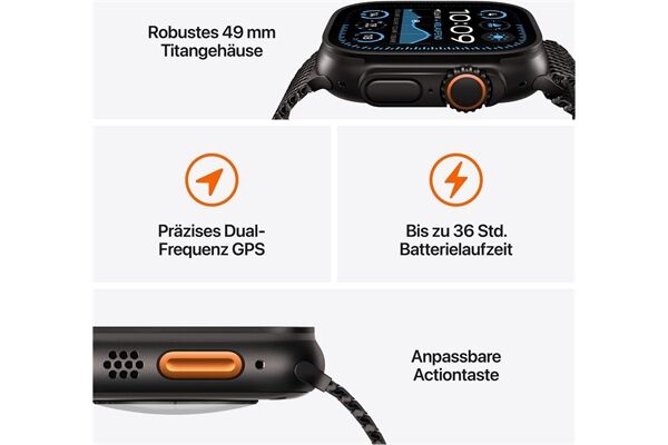 Apple Watch Ultra 2 (49mm) GPS+4G (Armband M)