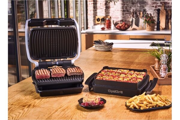 Tefal GC7148 OptiGrill+ Snacking&Bakin Schwarz