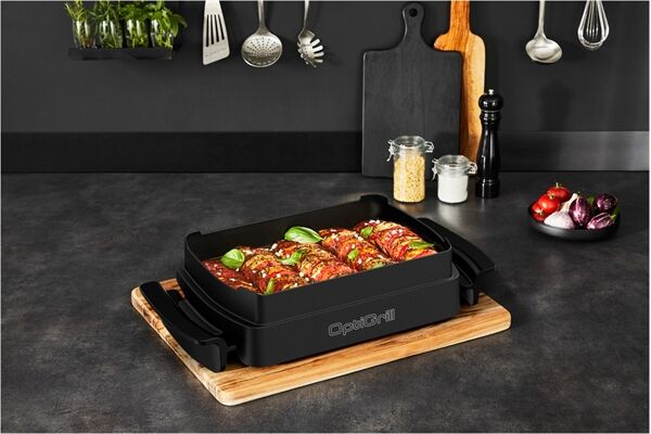 Tefal GC7148 OptiGrill+ Snacking&Bakin Schwarz