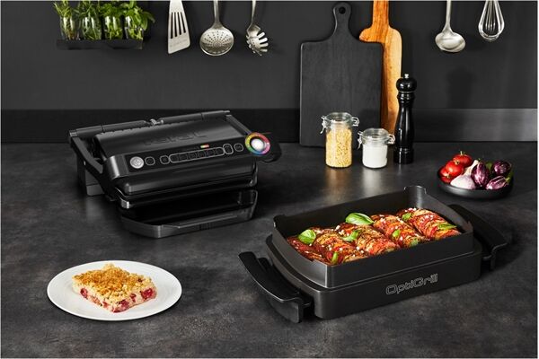 Tefal GC7148 OptiGrill+ Snacking&Bakin Schwarz