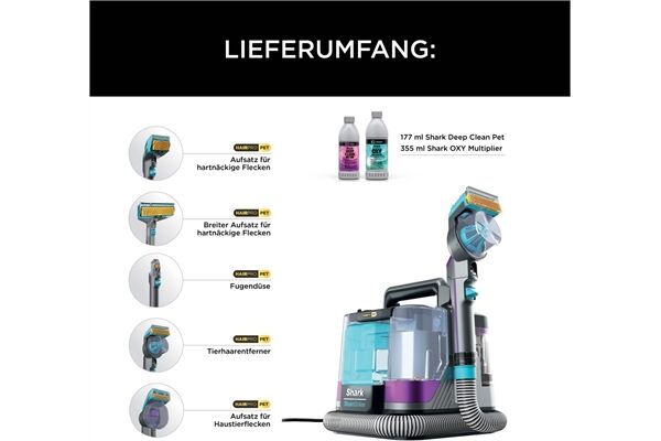 SHARK PX250EUT StainStriker HairPro Pet