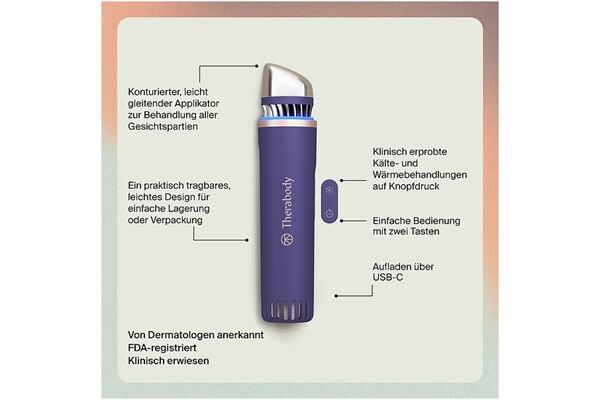 Therabody Theraface Depuffing Wand - indigo