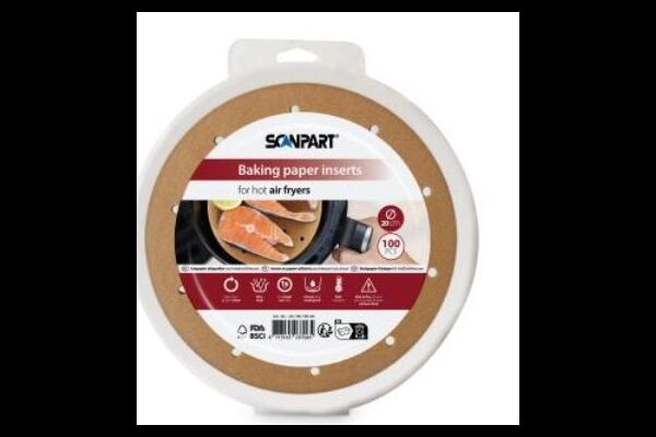 SCANPART Heißluftfritteusenpapier perforiert 20 cm rund
