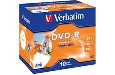 Verbatim DVD-R 4,7GB 16X 10er JC Printabl 10 Stüc
