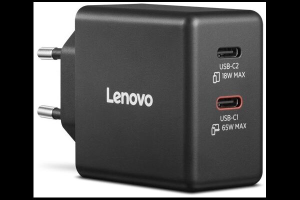 Lenovo Dual USB-C GaN AC Adapter (65W)