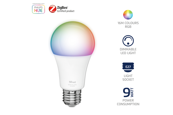 Trust ZigBee RGB Tunable LED Bulb ZLED-RGB9