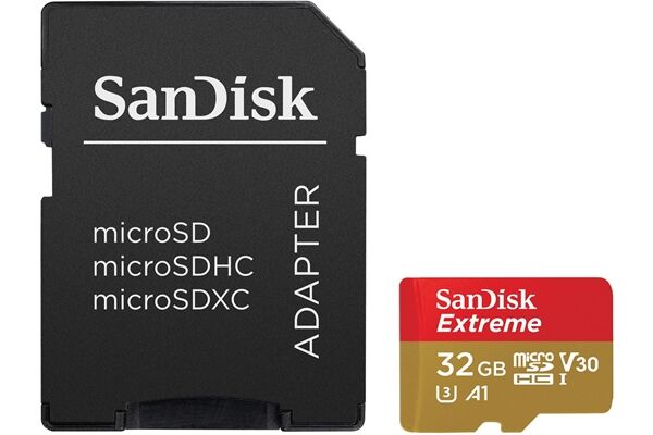 Sandisk Extreme microSDHC 32GB 100MB/s A1 V30 fü