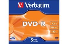 Verbatim DVD-R 4,7GB 16X 5er JC 5 Stück