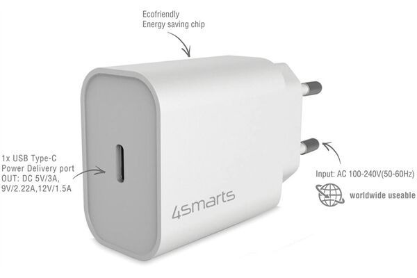 4SMARTS Schnelllade-Set (20W) inkl. Lightning Kabel