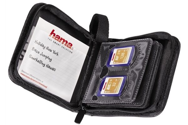 Hama 95980 MEM.CARD WALLET 12XSD Schwarz