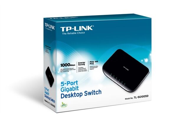 TP-Link TL-SG1005D 5-Port Gigabit Switch Schwarz