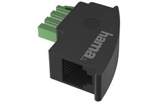 Hama TAE-U-Stecker>Modular-Kupplung 6p6c (schwarz)