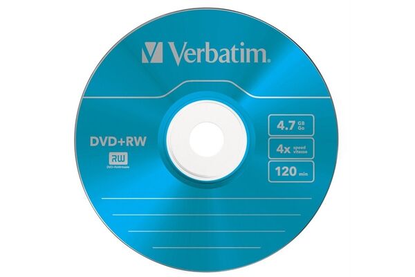 Verbatim DVD+RW 4,7GB 4X 5er SC Colour Ser 5 Stüc