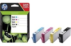 HP HP 364 schwarz+multicolor (4-farbig)