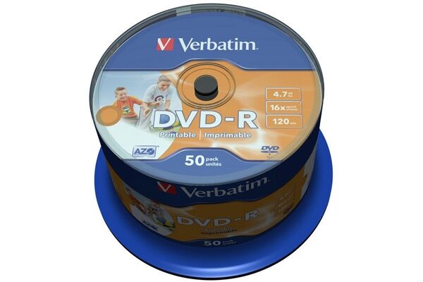 Verbatim DVD-R 4,7GB 16X 50er SP Print 50 Stück dvd