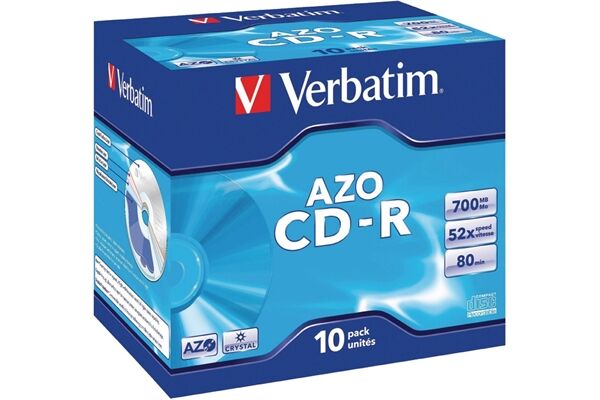 Verbatim CD-R 700MB 52X 10er JC Crystal 10 Stück