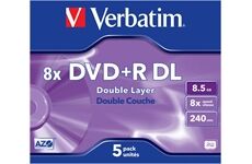 Verbatim DVD+R DL 8,5GB 8X 5er JC 5 Stück