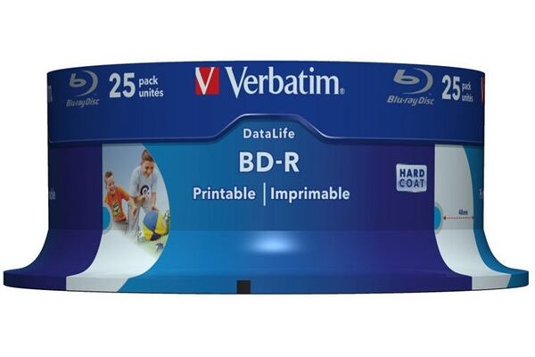 Verbatim BD-R SL DATALIFE 25GB 6X WIDE PRINT 25 S