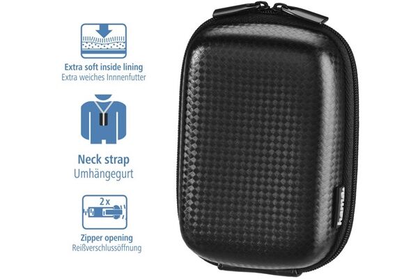 Hama 23142 HARDCA.CARBON STYLE 60L Schwarz