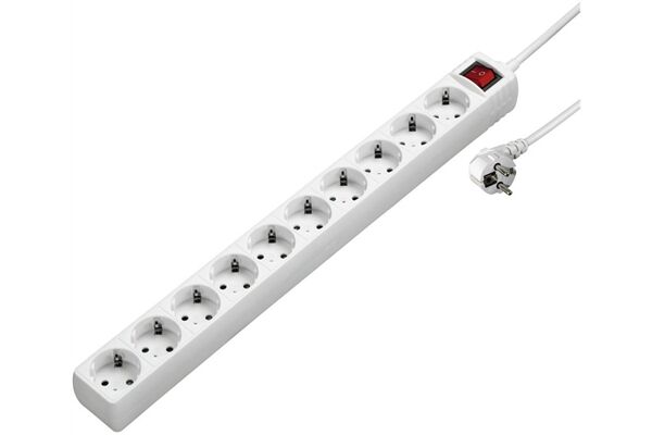 Hama 137234 10F-STECKDOSENLEISTE Weiss