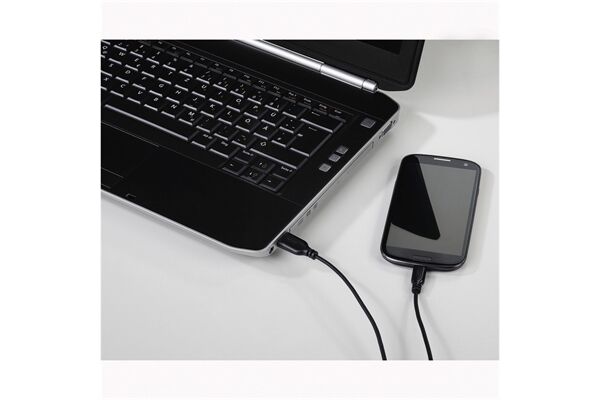 Hama 74251 MICRO USB KABEL 0,75M Schwarz