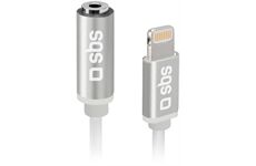 SBS Lightning > 3,5mm Klinke (15cm) (weiss)