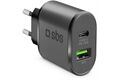 SBS USB/USB Type-C Dual Ladegerät (25W)