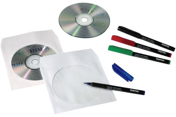 Hama 51179 Pap. Hüllen 25, We Weiss 25 Stück