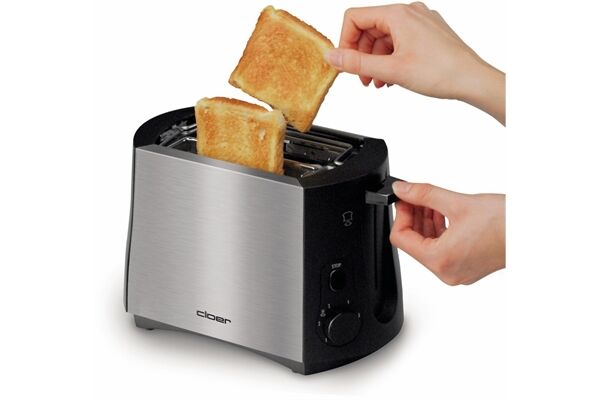 Cloer Toaster 3419 Edelstahl-Schwarz