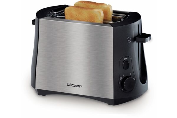 Cloer Toaster 3419 Edelstahl-Schwarz