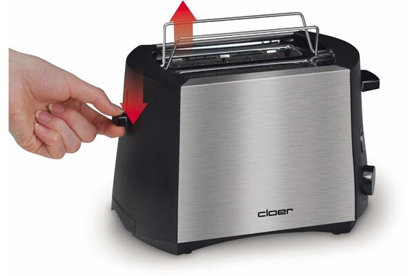 Cloer Toaster 3419 Edelstahl-Schwarz