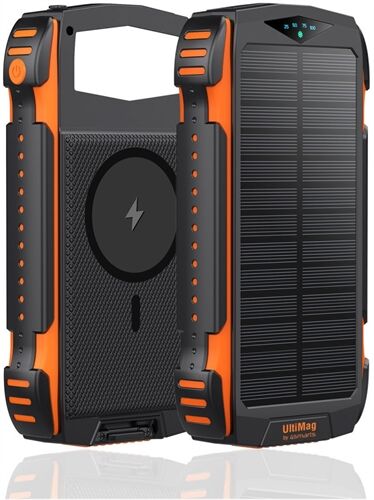 4smarts Solar Powerbank TitanPack UltiMag 20000mAh, schwarz Solar Powerbank