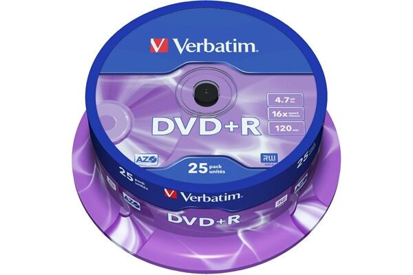 Verbatim DVD+R 4,7GB 16X 25er SP 25 Stück